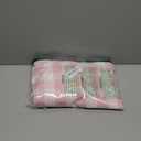 Gingham Tablecloth Rectangle Checkered Table Cloth Cotton Linen Fabric Wrinkle Free Washable Buffalo Plaid Table Cover for Kitchen Dining Picnic Camping, Pink and White,55 * 55 inch (55" x 55" (Square))