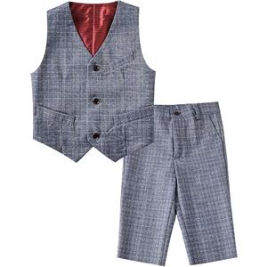 Boys Suits Slim Fit Formal Suits for Boy Tuxedo 2 Pcs Vest Shorts Set Lightweight Wedding Outfit, Size: 5