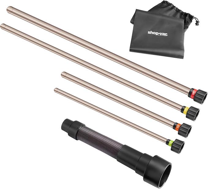 Shop-Vac Long Reach Flexible Micro Hose Set, with Universal Fit Adapter
Shop Vac Attachments, Fit 1-1/4”, 1-1/2”, 1-7/8”, 2-1/2” Vacuum Hose, Ideal for Tight Spaces, Crevice Corners & Dryer Vent