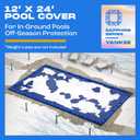 Yankee Pool Cover for 12x24 ft Rectangular Pool: Extra Thick & Durable | Sapphire Series of Premium Cold- and UV-Resistant In-Ground Pool Protection