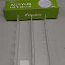 Nicetree Hat Organizer for Baseball Caps, 2 Pcs No Install Acrylic Hat Racks for 14 Baseball Caps Storage, Hat Stand for Caps Display and Organizer for Dresser, Bedroom, Closet, Office