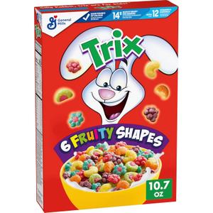 Trix Breakfast Cereal, 6 Fruity Shapes, Made with Whole Grain, 10.7 oz, BB: 15/Feb/2027