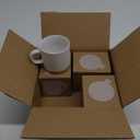 Unboxme Givenne Ceramic Large Latte Mug Set of 4, 16oz - Microwavable, Porcelain Coffee Cups With Big Handle - Modern, Boho, Unique Style For Any Kitchen. Microwave Safe Stoneware - Assorted Neutrals