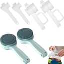 6 Pack Leakproof Food Bag Clips with Pour Spout | Dishwasher-Safe PP Sealing Clips for Snacks, Flour, Liquids & Pet Food | Airtight Kitchen Storage Clips (Small/Medium/Large) Set of 2