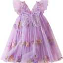 TTYAOVO Toddler Baby Dress Birthday Party Tulle Girl Dresses (12 Months, 2109 Purple)