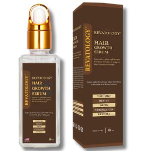 REVATOLOGY Hair Growth Serum and Leave-in Conditioner for Adults (Made in USA) Daily Use Formula 30 Oils and Herbal extracts Boosts Regrowth & Strengthens Roots | Cruelty & Chemical Free