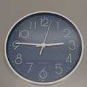 jomparis 10 Inch Cerulean Wall Clock Battery Operated Silent & Non-Ticking Wall Clock Decor for Bathroom Bedroom