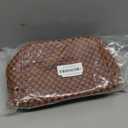 FODOKO Woven Crossbody Bag for Women Woven Leather Bum Bags Checkered Cross body Bags with zipper