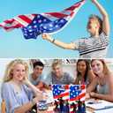 144 Pcs Patriotic Gift Bulk 36 American Flag Gift Bags 36 USA Wristbands 36 American Flag Ballpoint Pens 36 Patriotic Brooches Memorial Day Gifts for Independence Day Party Favors