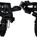 2 Pack Black Plastic Impact Sprinkler Heads with 1/2" Male Thread for Garden Irrigation