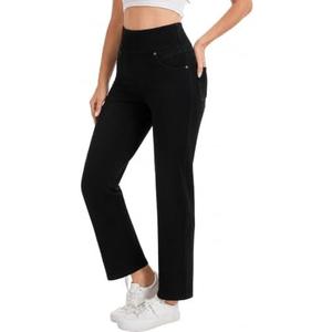 High Waisted Stretchy Jeans for Women, Straight Leg Tummy Control Jeggings | Pull-On Denim Pants, 4 Functional Pockets for Casual Everyday Comfort, XL