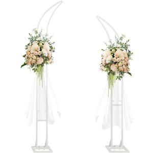 2pcs Large Wedding Arch 8.2Ft&6.9Ft Balloon Floral Arch Stand for Party
Backdrop Stand Heavy Metal Base&Triangular Easy Assembly Structure More Stable for Bridal&Ceremony Baby Shower Birthday