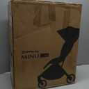 UPPAbaby Minu V3 Travel Stroller | Lightweight + Compact Design | One-Hand Fold + Unfold | from Birth + Overhead Compatible | Jake (Charcoal/Carbon Frame/Black Leather)