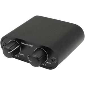 2 Channel 3.5mm Stereo Mini headphone Audio Mixer Audio Mixing Console Powered Mixer M21