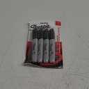 Sharpie Permanent Markers, Chisel Tip, Black, 4 Count