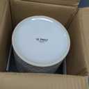 LE TAUCI Utensil Holder, 7.1" Ceramic Kitchen Utensil Holder for Counter top, Embossed Cooking Utensil Organizer for Spatula & Spoon, Kitchen Decor, Set of 1, Arctic White,Fireworks