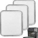 3-Pack Cooking Crisper Trays: 10.2x8.97 inch Mesh Stainless Steel Replacement Trays Fit Instant Pot Vortex Plus 10qt Air Fryer Oven - Airflow BPA-Free & Teflon-Free (Silver)