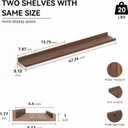 Boswillon 47.2 Inches Long Floating Shelves Wall Mounted, 2 Set Farmhouse Wall Shelf for Bedroom, Nursery Book Shelf with Lip, Picture Ledge Shelf for Decor Living Room Bathroom Kitchen - Walnut