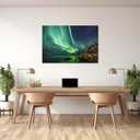 YIOZHAOFH Northern Lights Wall Art for Living Room Framed Alaska Picture Wall Decor Nature Canvas Print 16X24 Posters Scenery Framed Artwork for Home Office