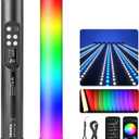 Mettlelite TLX1 RGB Tube Light LED Full Color Portable Video Light with APP Control 2800K-8000K CRI96 TLCI97 360° RGB CCT HSI Mode 10 Customizable Light Effects Rechargeable Battery Magnet Design