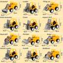 Sosation 36 Pcs Construction Party Favors Engineering Trucks Small Digger Truck Toys Pull Back Vehicles Mini Excavator Toy Car Set for Kids Birthday Boys Girls Stocking Stuffers (Full Set)