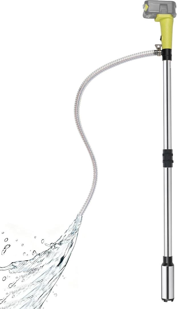 Cordless Stick Water Transfer Pump Compatible with Ryobi 18V Battery (Tool Only), 792GPH, Submersible Utility Stick Pump for Pool Garden Pond Floods (no battery)