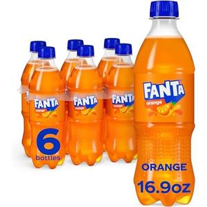 Fanta Orange, 16.9 Fl Oz, Pack of 6
