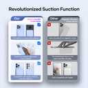 Wireless Portable Charger for Samsung, 5000mAh Ultra Slim Power Bank with Innovative Electric Suction Cup, Compatible with iPhone and Android Cell Phone, Support 22.5W USB-C PD Fast Charging, Blue