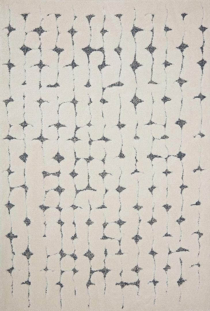 Loloi Hagen Collection HAG-04 White/Navy 2'-7" x 10'-10" Runner Rug