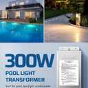 DEWENWILS 300W Low Voltage Pool Light Transformer, 120V AC to 12V/13V/14V AC, Multi-tap Safety Transformer for Pool Lighting, Spa, Underwater Fountain Lights, Outdoor Landscape Lights, UL Listed