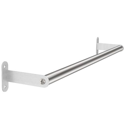 MKO Towel Rod for Bathroom, 16 Inch Heavy Duty Bath Hand Towel Holder Rod, Single Towel Bar Wall Mounted, Brushed Nickel