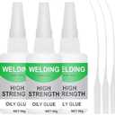 3PCS Welding High Strength Oily Glue 150 Gram (Pack of 3) - Universal Superglue, Mighty Instant Glue for Resin Ceramic Metal Glass