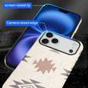 Compatible with iPhone 17 Pro Max Matte Case for Girl Boy Full Body Design Soft Silicone Drop Shock Scratch Protection Crazy Pattern Western Boho Aztec