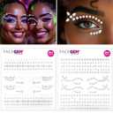 5 x 2 PCS Face Gems – Face Jewels - Self-Adhesive Rhinestone Face Jewels for Makeup, Party & Rave Looks - Eye Gems, Face Glitter, Self- Adhesive Festival Gems, Glitter Tattoo, Face Gems (Clear)