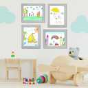 [2-Pack] Kids Art Frames, 8.5x11 Front Opening Kids Artwork Frames Changeable, Gray Artwork Display Storage Frame for Wall, Holds 50 Pcs, for 3D Picture, Crafts, Children Drawing, Hanging Art,
