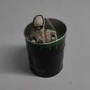 Puking Skeleton Decorations with Light and Black Bucket, Halloween Scary Decorations Indoor Outdoor, Halloween Glow Horror Decor, for Home Table Mantel Party Decor