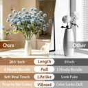 8pcs Blue Fake Flowers Silk Pompon Mum Artificial Flowers,Mini Artificial Chrysanthemums with Stems,Faux Flowers For Vase,for Wedding Centerpieces, flower arrangements, vase fillers, and home decor
