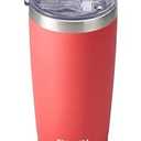 SUNWILL Travel Coffee Tumbler 20 oz, Insulated Mug with Lid, Stainless Steel Cup for Hot and Cold Drinks, Powder Coated Coral