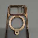 CASEKOO Rose Gold Glossy Designed for iPhone 17 Pro Case with 360 Spin Magnetic Stand [Fit for MagSafe][17FT Military Protection] Slim Polished Frame Titanium Alloy Sturdy Stand 6.3'', Rose Gold