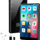 MP3 Player with Bluetooth and WiFi, 4" Touch Screen Music Player with Spotify, Play Store, Pandora, Audible, Amazon Music, Android MP4 MP3 Player (Dark Grey)