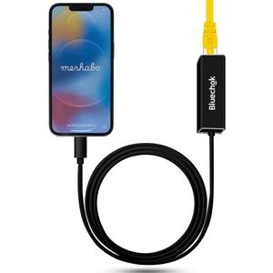 Lightnning to Ethernet RJ45 Adapter for iPhone/iPad [Apple MFi Certified], Plug and Play iPhone High Speed Ethernet Adapter Support 10/100 Mbps Network (Black)