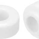 MECCANIXITY 15 Pcs Ceramic Insulator Bead, 5.3mm x 12mm x 10mm Electronic Wire Bundle Insulation Heat Protection Round Shaped Ceramic Tube for Cable Bundle, Wire Protection