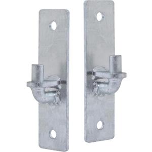 VIVIDA Wall Mount Gate Hinge 2 PCS, Heavy Duty Flat Back Farm Gate Hinge with 5/8" Pin, Chain Link Fence Parts, Galvanized Steel
