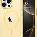Hython Case for iPhone 16 Pro Case Magnetic Translucent Matte Phone Cases 6.3" [Compatible with MagSafe] Thin Slim Fit Shockproof Bumper Hard Protective Cover for Women Men Girls, Frosted Yellow