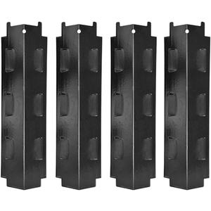 Porcelain Steel Heat Tent, BBQ Heat Plate Shield, Burner Cover, Flame Tamer, Gas Grill Replacement Parts for Charbroil, Brinkmann, Kenmore, Master Forge, 14 5/8 inch x 4 1/4 inch Set of 4 KP734