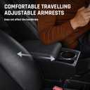 YJYWZH Car Armrest Box for Honda Fit Jazz Hatchback 2009-2013 Accessories Center Console Leather Arm Rest Double-Layer Storage Space with Cup Holder (Black Thread)