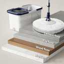 Spin Mop and Bucket Set, Microfiber Mop with Bucket, Easywring Floor Mop with 3 Washable Pads for Hardwood Floor Cleaning