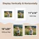 16x20 Picture Frame, Wooden Photo Frames with Tempered Glass, 1 Pack, 16x20 in