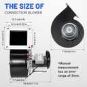 A-E-033 Convection Blower Fan, Fit for Breckwell Pellet Stove P22, P23, P24, P26, P32i, P2000, P2700, P4000, Big E Models - Replace US Stove 5040 Pellet Stoves Fan Blower Motor