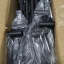 LASZOLA 7 Tier Large Plant Stand Indoor Tall with 10 Inch Metal Tray, Corner Folding Flower Display Rack, Modern Plant Holder Shelf for Outdoor Patio Porch Garden Office Living Room, Black